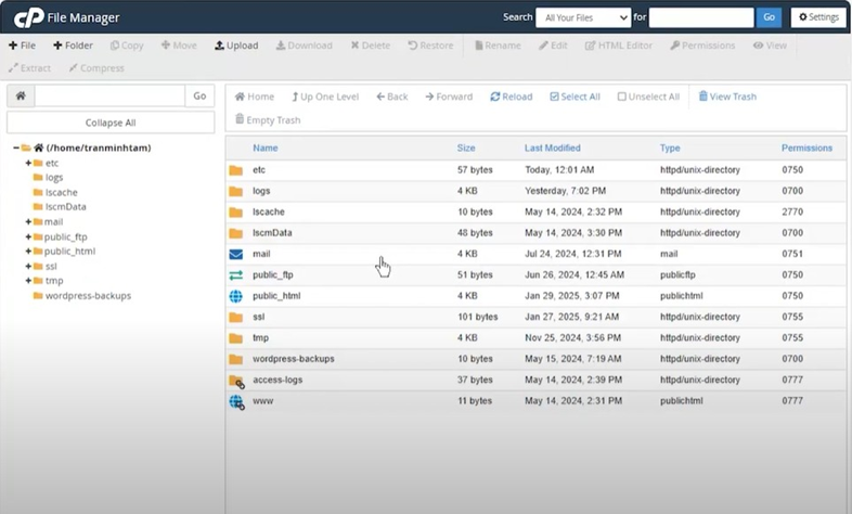 selecting folder