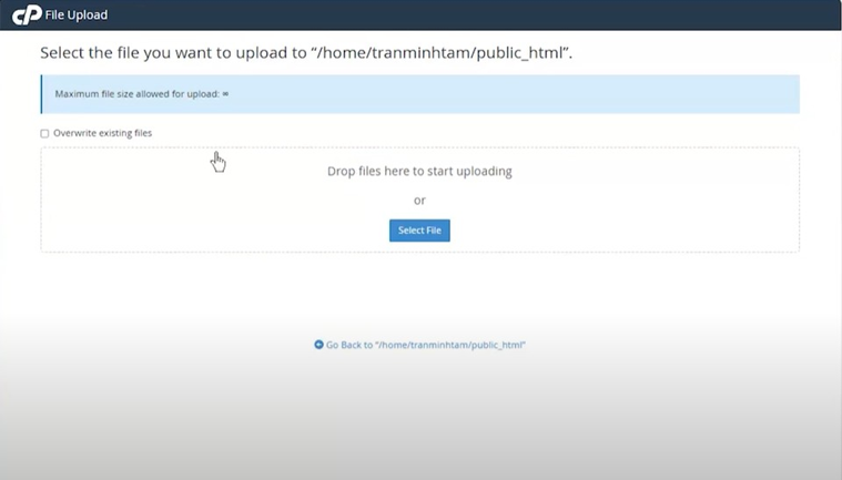Upload window