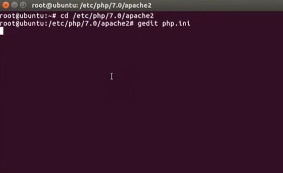 opening PHP configuration file