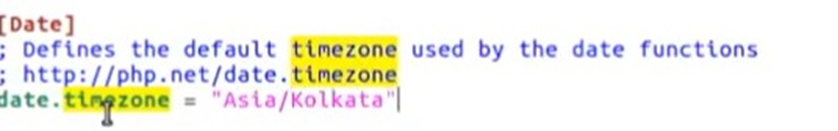 configuring timezone