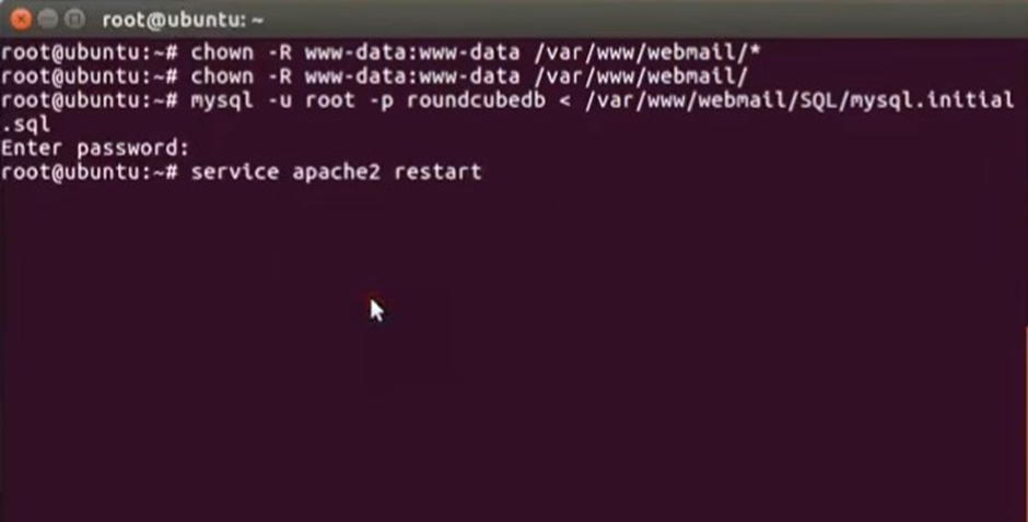 Restart apache