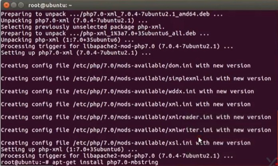 PHP installation complete